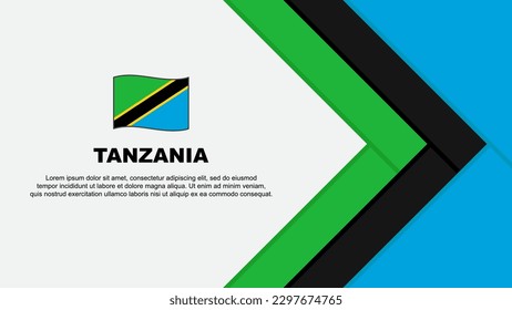 Tanzania Flag Abstract Background Design Template. Tanzania Independence Day Banner Cartoon Vector Illustration. Tanzania Cartoon