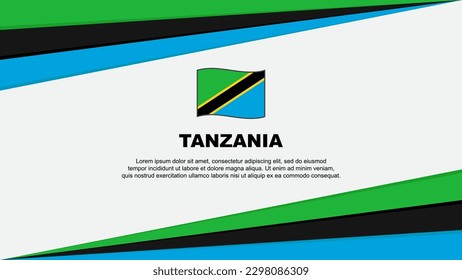 Tanzania Flag Abstract Background Design Template. Tanzania Independence Day Banner Cartoon Vector Illustration. Tanzania Design