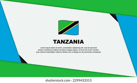 Tanzania Flag Abstract Background Design Template. Tanzania Independence Day Banner Cartoon Vector Illustration. Tanzania Independence Day