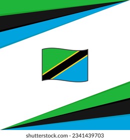 Tanzania Flag Abstract Background Design Template. Tanzania Independence Day Banner Social Media Post. Tanzania Design