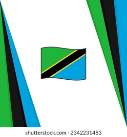 Tanzania Flag Abstract Background Design Template. Tanzania Independence Day Banner Social Media Post. Tanzania Flag
