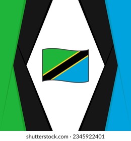 Tanzania Flag Abstract Background Design Template. Tanzania Independence Day Banner Social Media Post. Tanzania Background