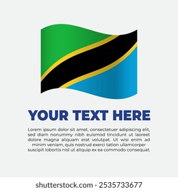 Modelo de Plano de Fundo de Bandeira da Tanzânia