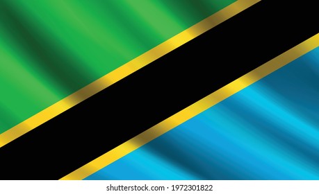 tanzania flag design vector wavy flag vector 
