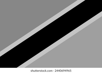 Tanzania flag - greyscale monochrome vector illustration. Flag in black and white