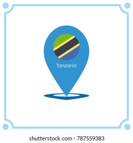 tanzania flag icon vector