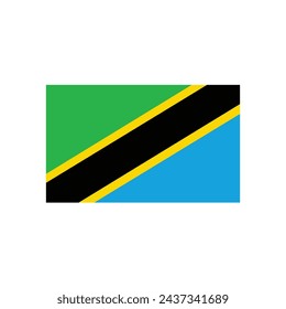 Tansania Flagge Symbol Vektor-Vorlage Illustration Logo Design