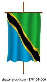 Tanzania flag image vector. EPS.file.