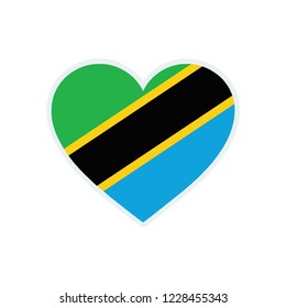 Tanzania flag. Tanzania love flag.