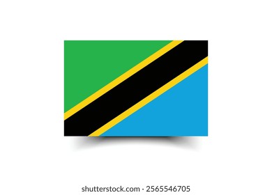 Tanzania flag official colors and proportion digital vector illustration