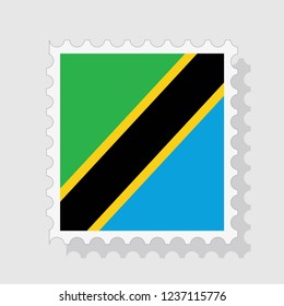 Tanzania flag on white background vector image