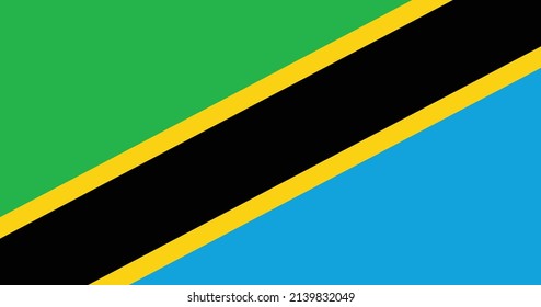 Tanzania flag with original RGB color vector illustration design