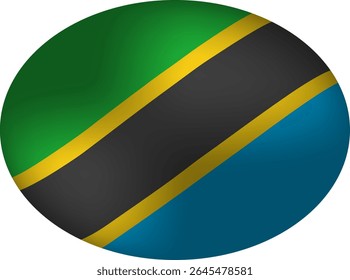 Tanzania Flag - Oval and National Symbol