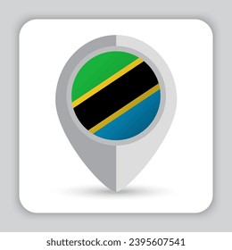 Tanzania Flag Pin Map Icon