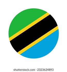 Tanzania flag simple illustration for independence day or election