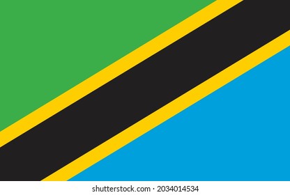 Tanzania flag vector graphic. Rectangle Tunisian flag illustration. Tunisia country flag is a symbol of freedom, patriotism and independence, 