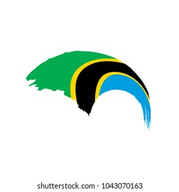 Tanzania flag, vector illustration