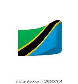 Tanzania flag, vector illustration on a white background