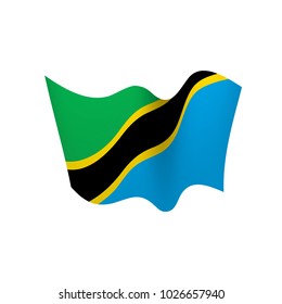 Tanzania flag, vector illustration on a white background