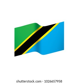 Tanzania flag, vector illustration on a white background