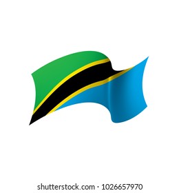 Tanzania flag, vector illustration on a white background