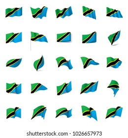 Tanzania flag, vector illustration on a white background
