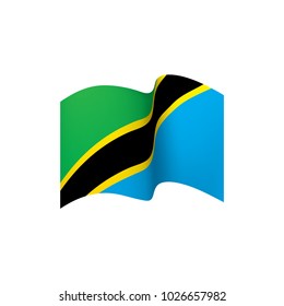 Tanzania flag, vector illustration on a white background