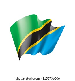 Tanzania flag, vector illustration on a white background