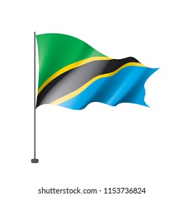 Tanzania flag, vector illustration on a white background