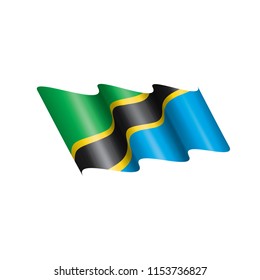 Tanzania flag, vector illustration on a white background