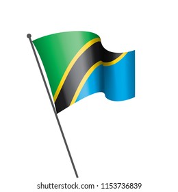 Tanzania flag, vector illustration on a white background