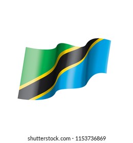 Tanzania flag, vector illustration on a white background