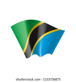 Tanzania flag, vector illustration on a white background