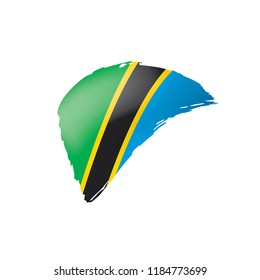 Tanzania flag, vector illustration on a white background.