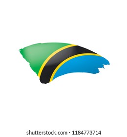 Tanzania flag, vector illustration on a white background.