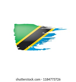 Tanzania flag, vector illustration on a white background.