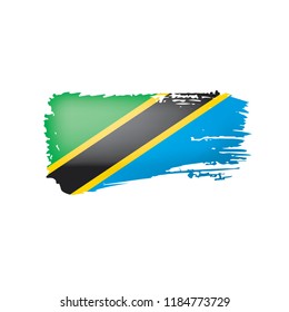 Tanzania flag, vector illustration on a white background.