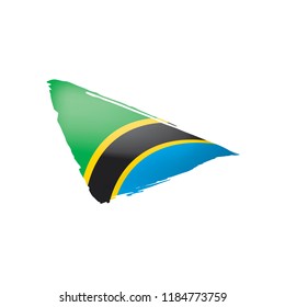 Tanzania flag, vector illustration on a white background.