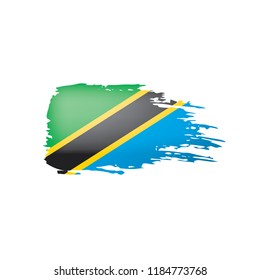 Tanzania flag, vector illustration on a white background.