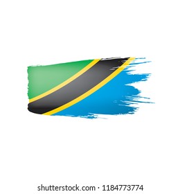 Tanzania flag, vector illustration on a white background.