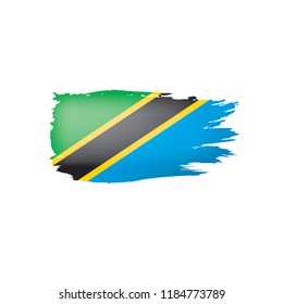 Tanzania flag, vector illustration on a white background.