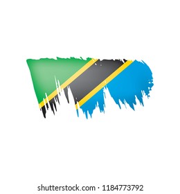 Tanzania flag, vector illustration on a white background.