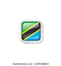 Tanzania flag, vector illustration on a white background