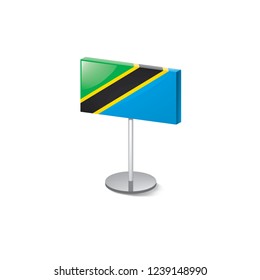 Tanzania flag, vector illustration on a white background