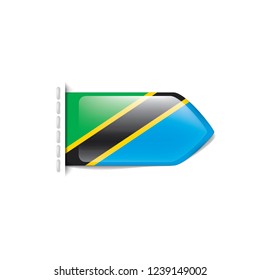 Tanzania flag, vector illustration on a white background
