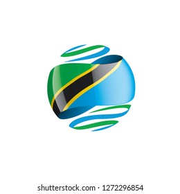 Tanzania flag, vector illustration on a white background