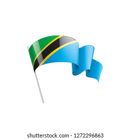 Tanzania flag, vector illustration on a white background
