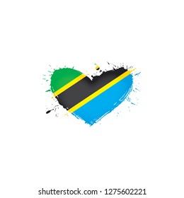Tanzania flag, vector illustration on a white background