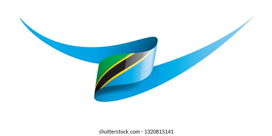 Tanzania flag, vector illustration on a white background