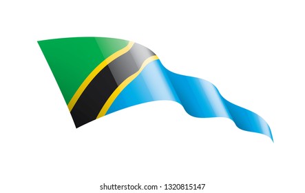 Tanzania flag, vector illustration on a white background